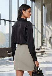 Women High Waist A Line Skirt