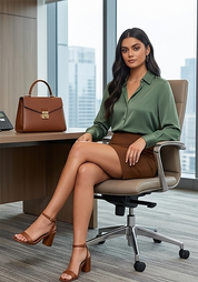Women High Waist A Line Skirt