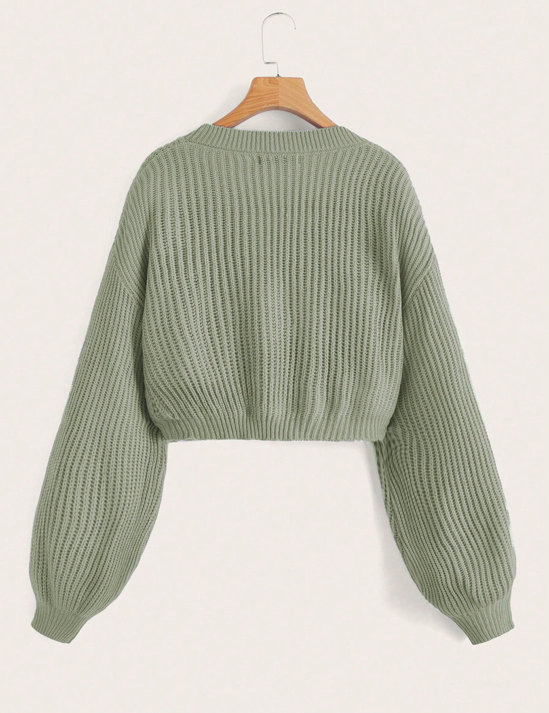 KOTTY Self Design V Neck Casual Women Green Sweater 