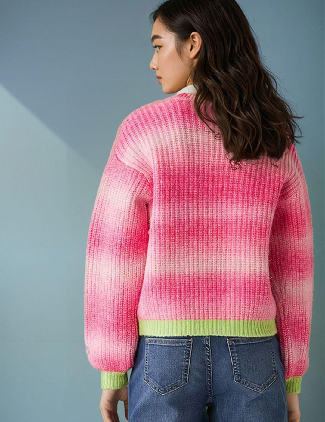 KOTTY Self Design Round Neck Casual Women Multicolor Sweater 