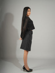 KOTTY Solid Round Neck Casual Women Black Sweater 