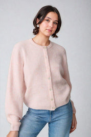 KOTTY Solid Round Neck Casual Women Pink Sweater 
