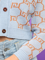 KOTTY Printed V Neck Casual Women Multicolor Sweater 