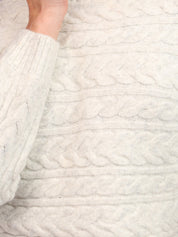 KOTTY Solid High Neck Casual Women White Sweater 