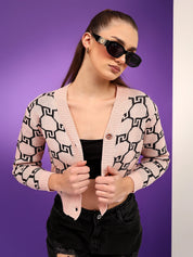 KOTTY Colorblock V Neck Casual Women Multicolor Sweater 