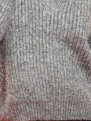 KOTTY Solid V Neck Casual Women Grey Sweater 