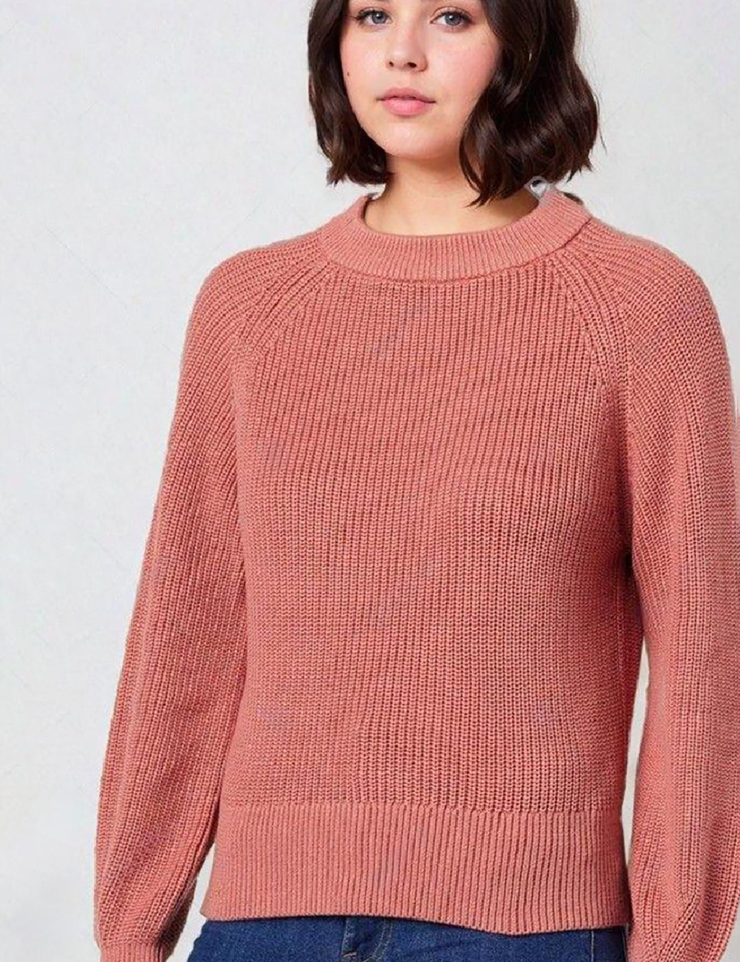 KOTTY Self Design Round Neck Casual Women Pink Sweater 