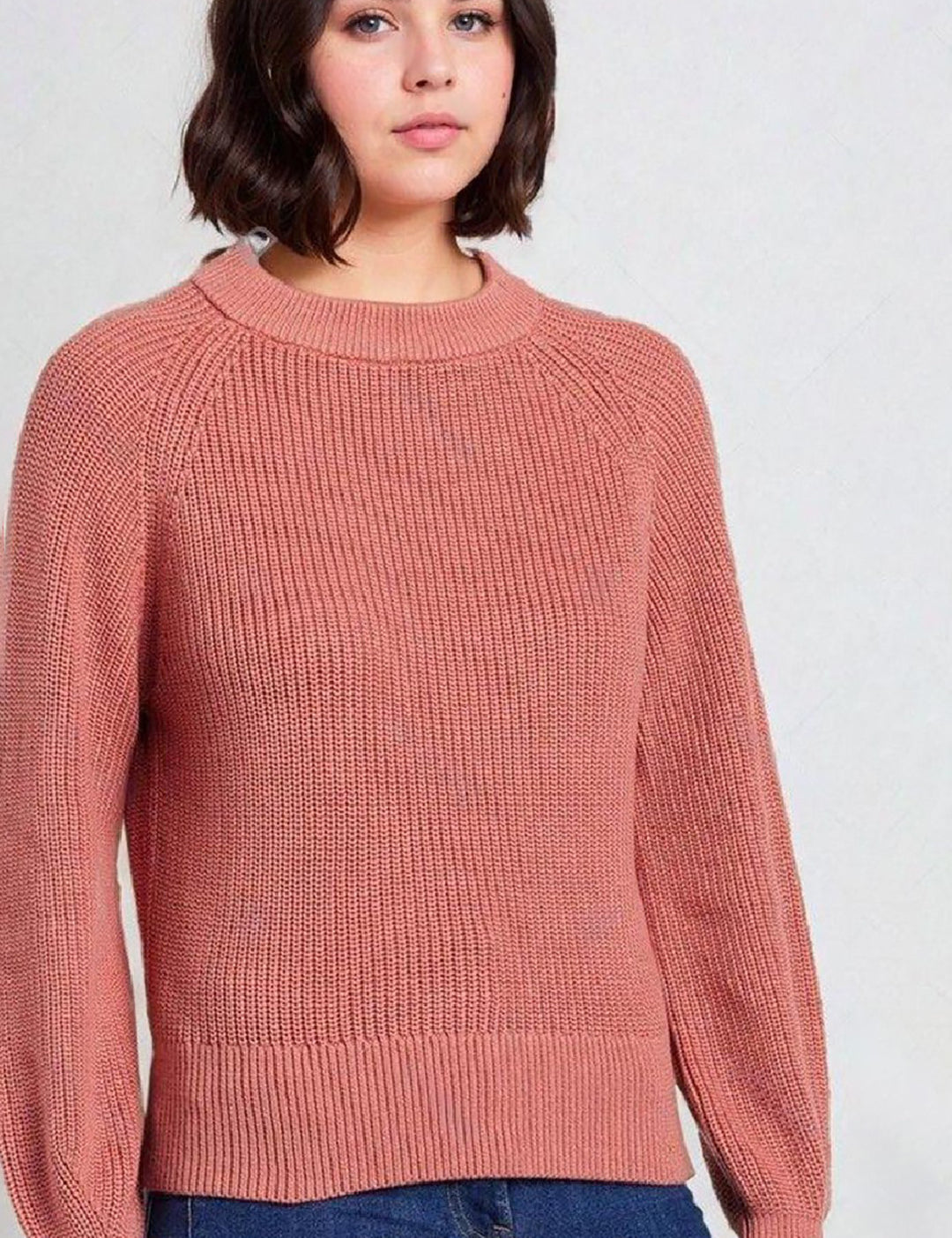 KOTTY Self Design Round Neck Casual Women Pink Sweater 