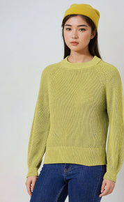 KOTTY Self Design High Neck Casual Women Green Sweater 