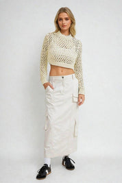 KOTTY Solid Round Neck Casual Women White Sweater 