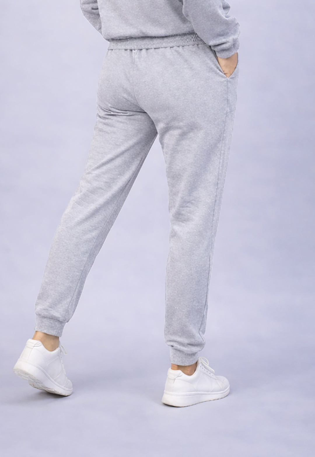 Women's Heather Grey Oversized Hoodie & Joggers Sweatsuit Set