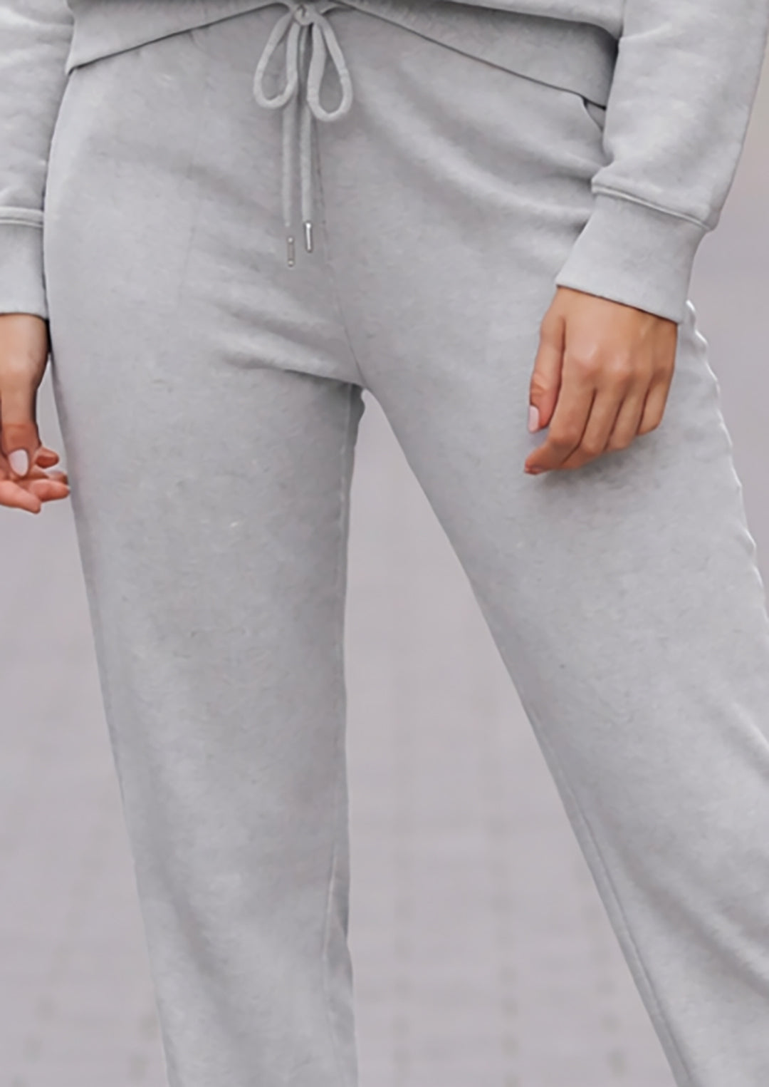 Women's Grey Drawstring Jogger Track Pants