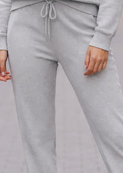 Women's Grey Drawstring Jogger Track Pants
