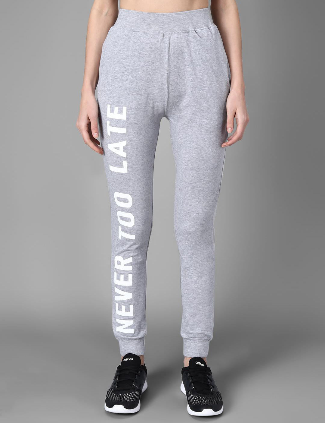 KOTTY Printed Women Grey Track Pants 