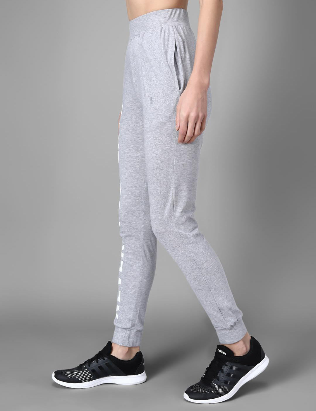 KOTTY Printed Women Grey Track Pants 