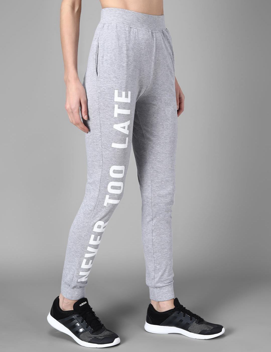 KOTTY Printed Women Grey Track Pants 
