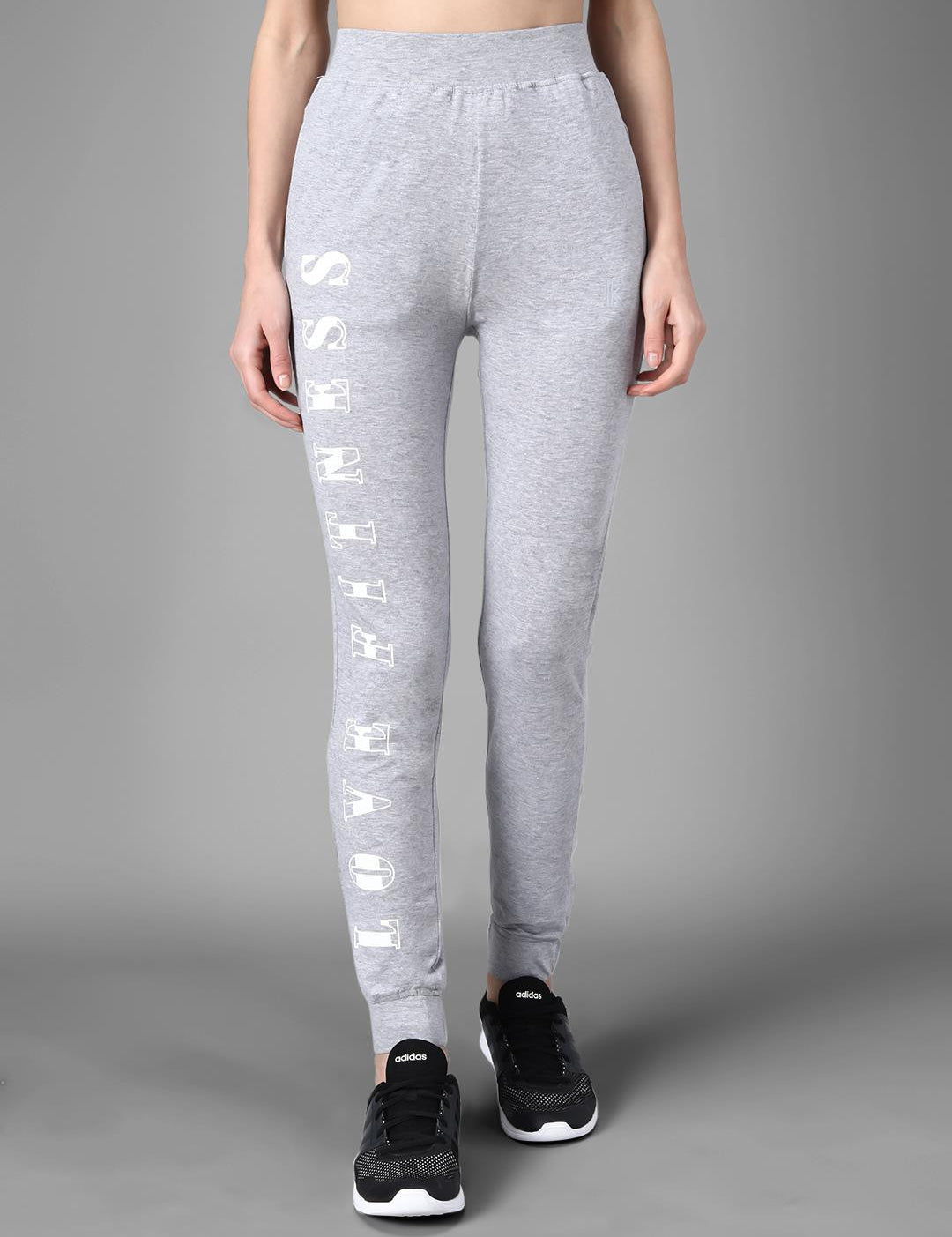 KOTTY Printed Women Grey Track Pants 