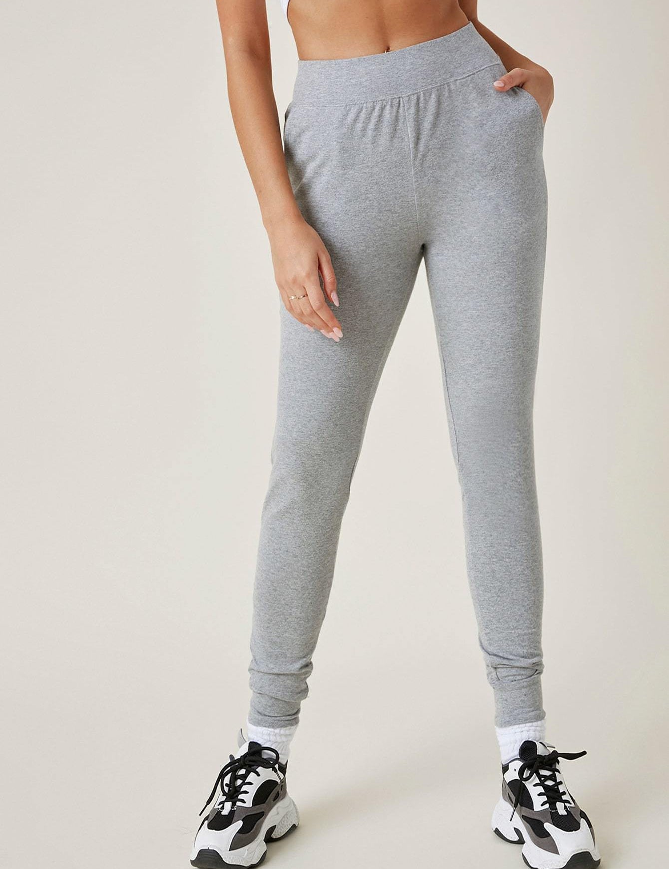 KOTTY Solid Women Grey Track Pants 
