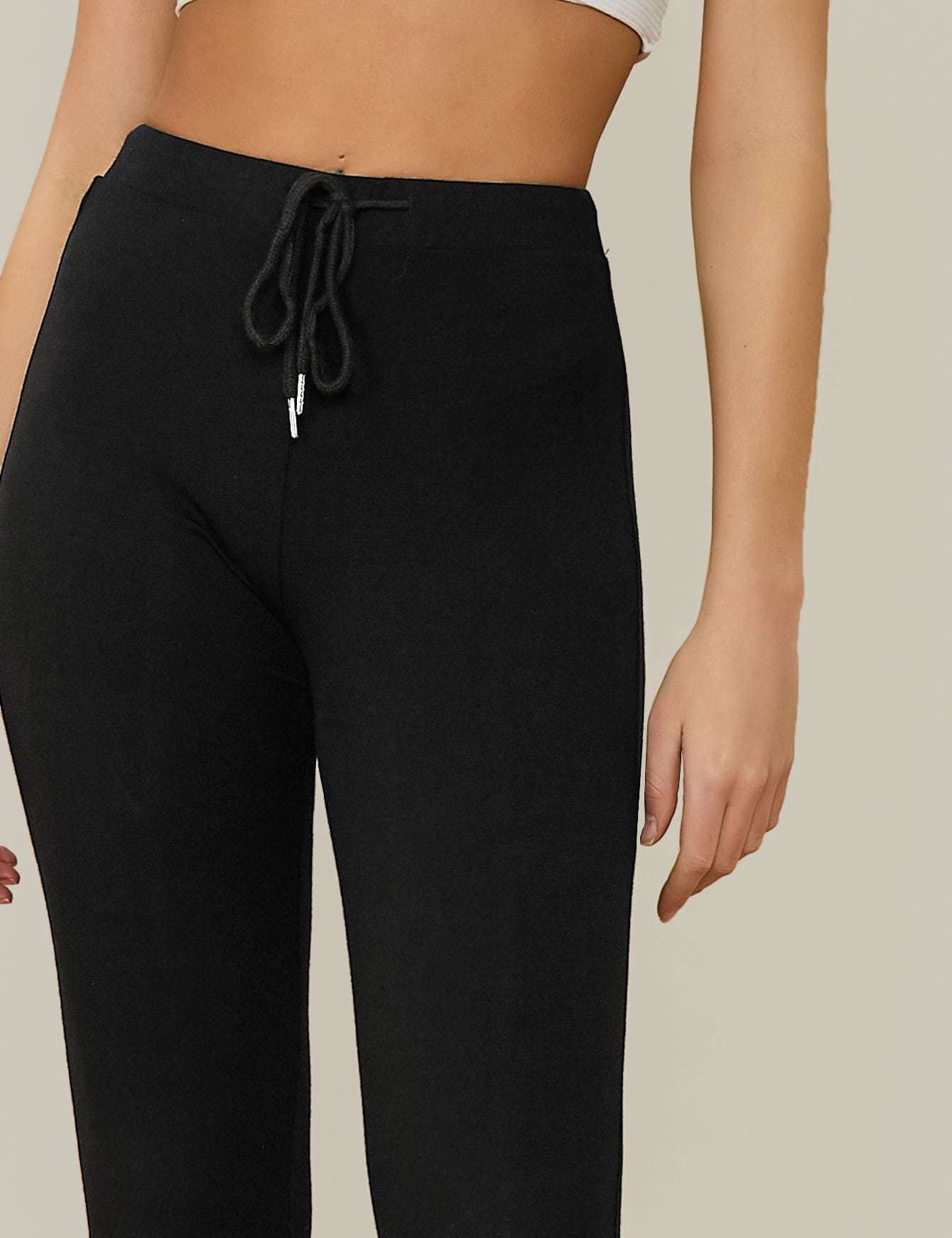 KOTTY Solid Women Black Track Pants 