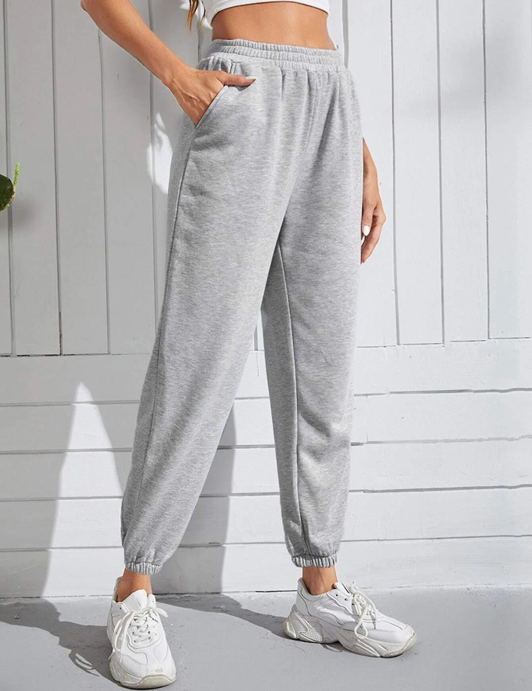 KOTTY Solid Women Grey Track Pants 