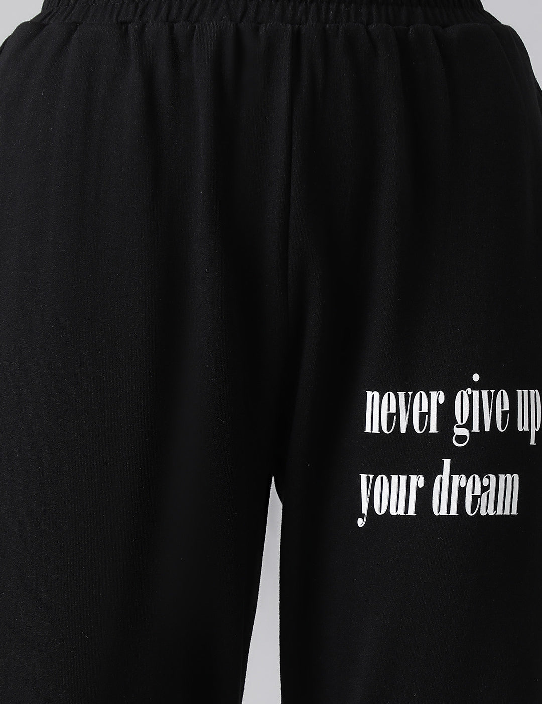 KOTTY Printed Women Black Track Pants 