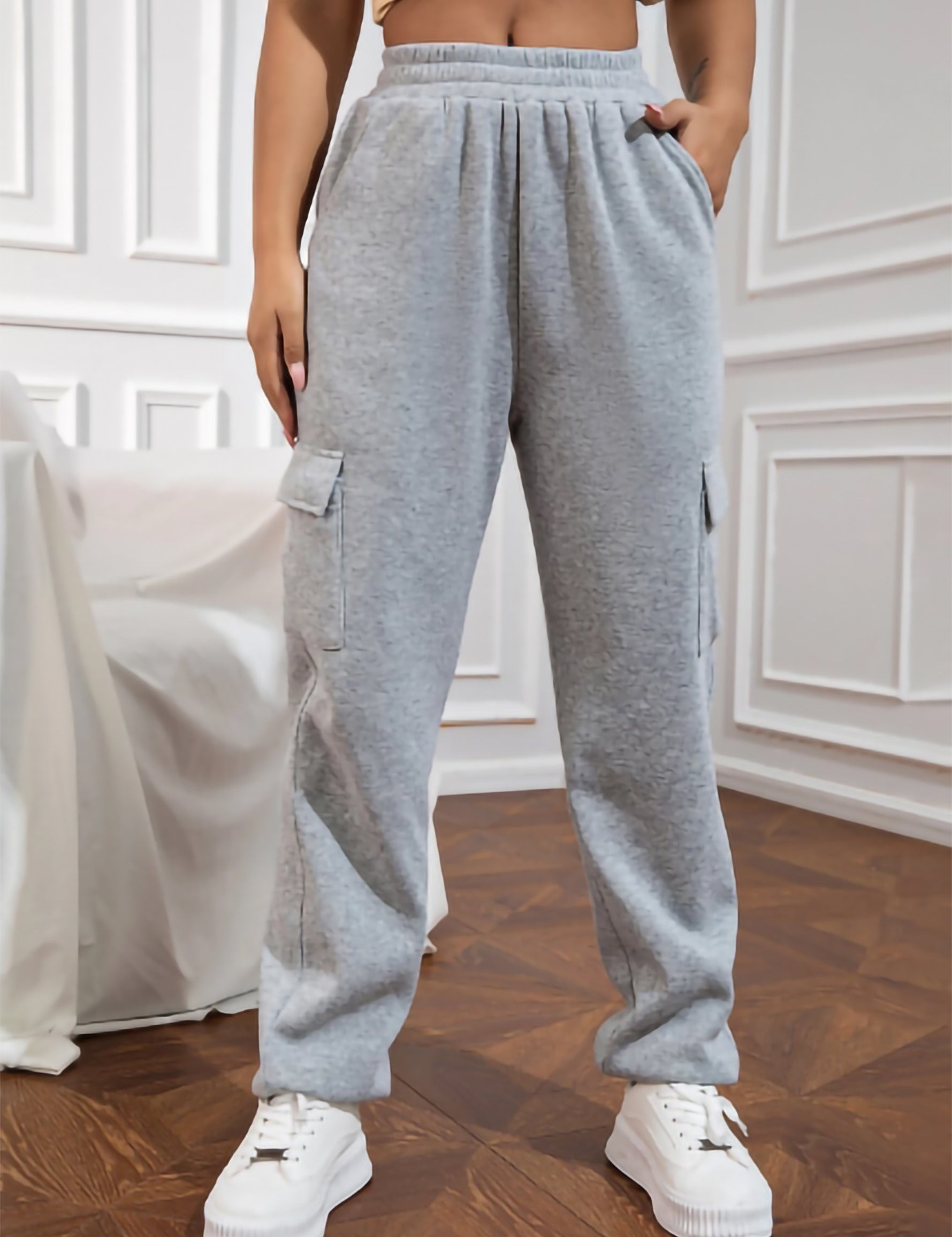 KOTTY Solid Women Grey Track Pants 