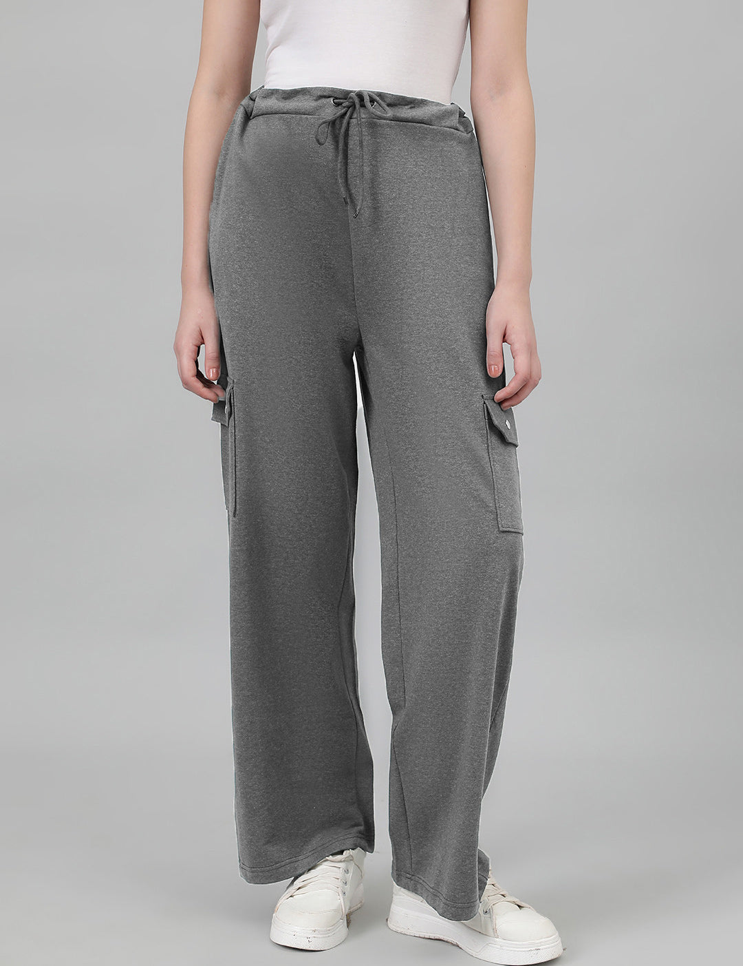 KOTTY Solid Women Grey Track Pants 