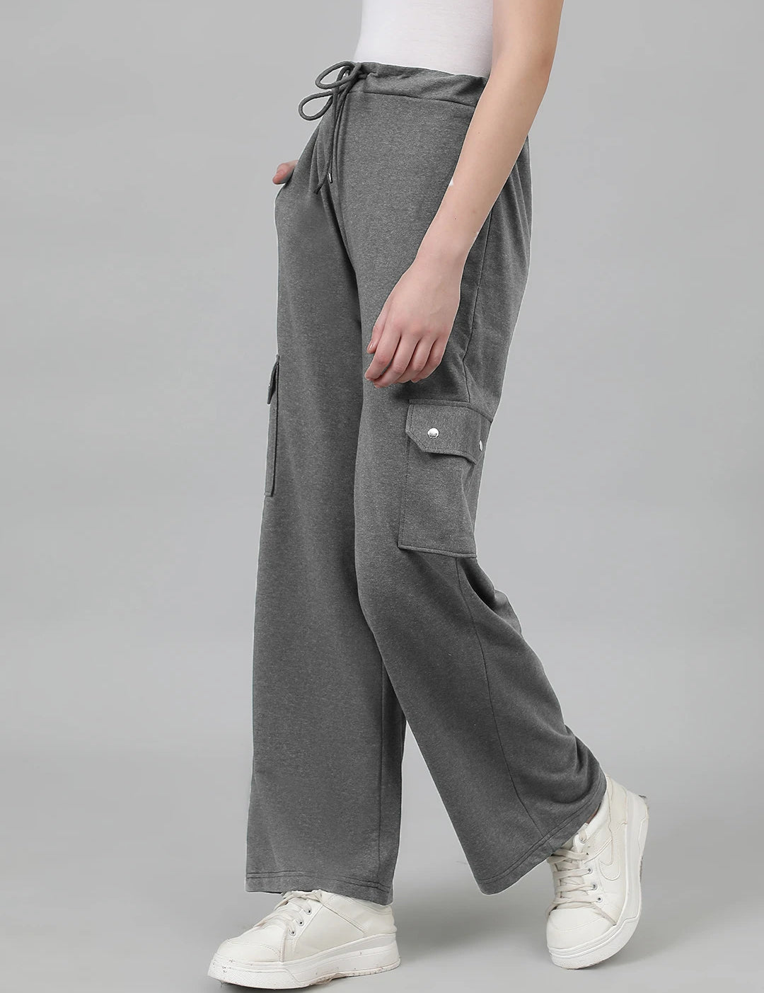 KOTTY Solid Women Grey Track Pants 