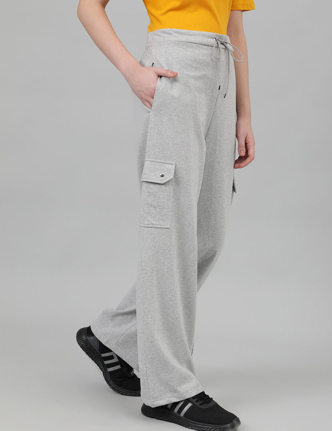 KOTTY Solid Women Grey Track Pants 