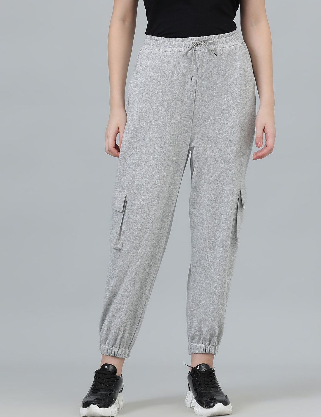 KOTTY Solid Women Grey Track Pants 