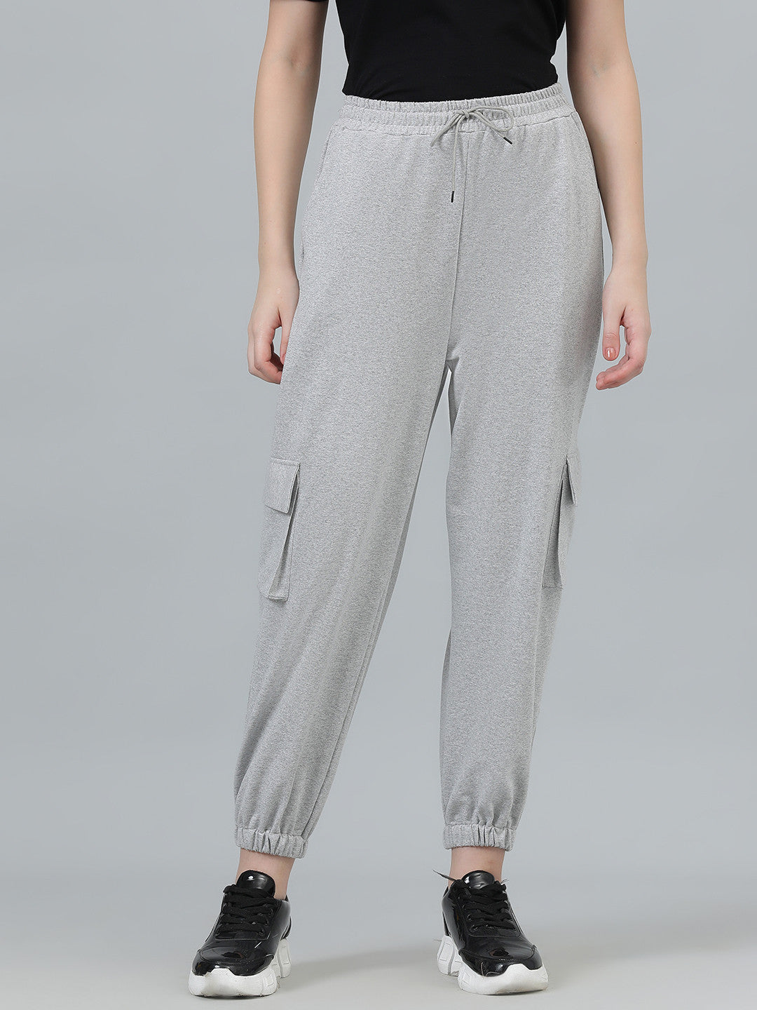 KOTTY Solid Women Grey Track Pants 