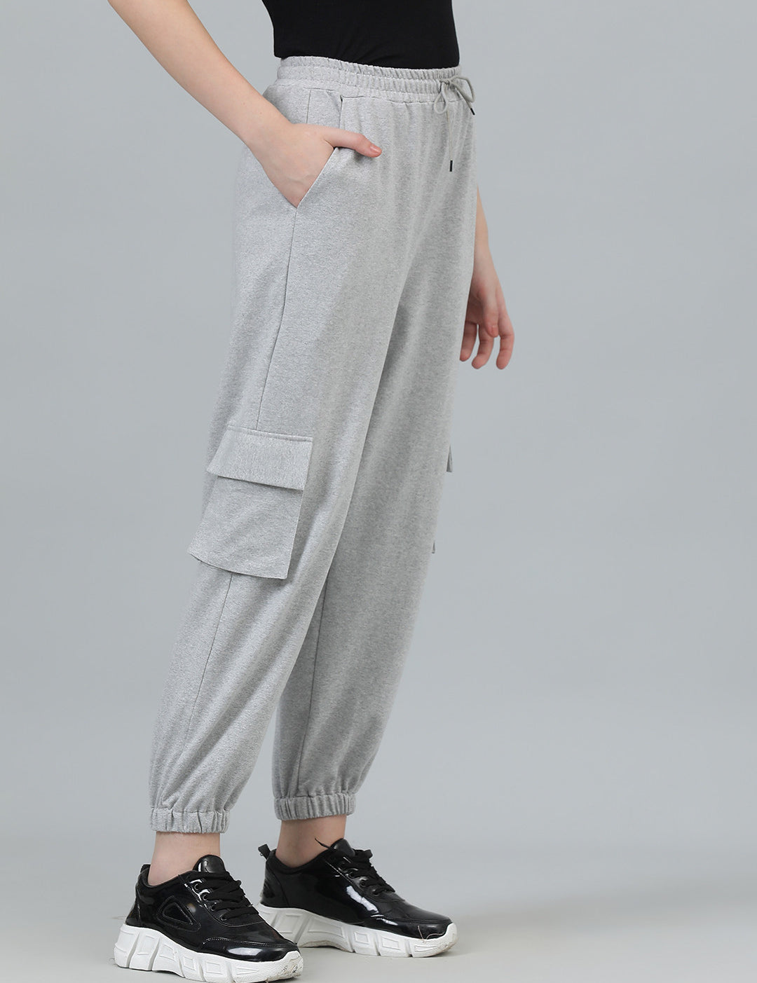 KOTTY Solid Women Grey Track Pants 
