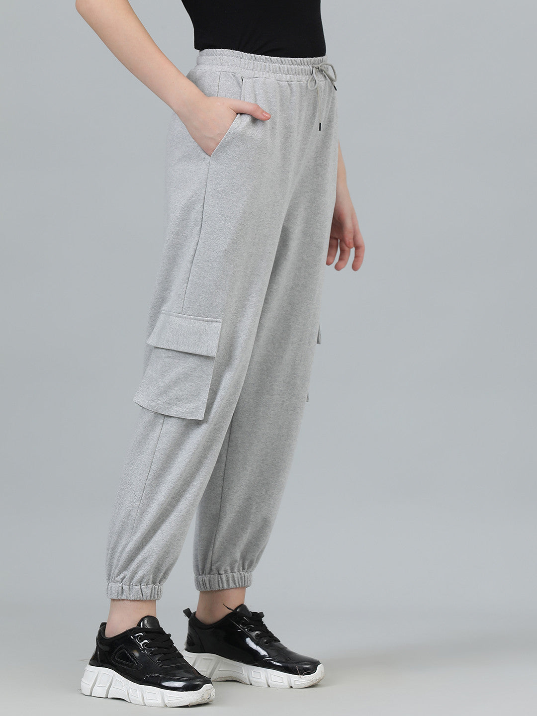 KOTTY Solid Women Grey Track Pants 