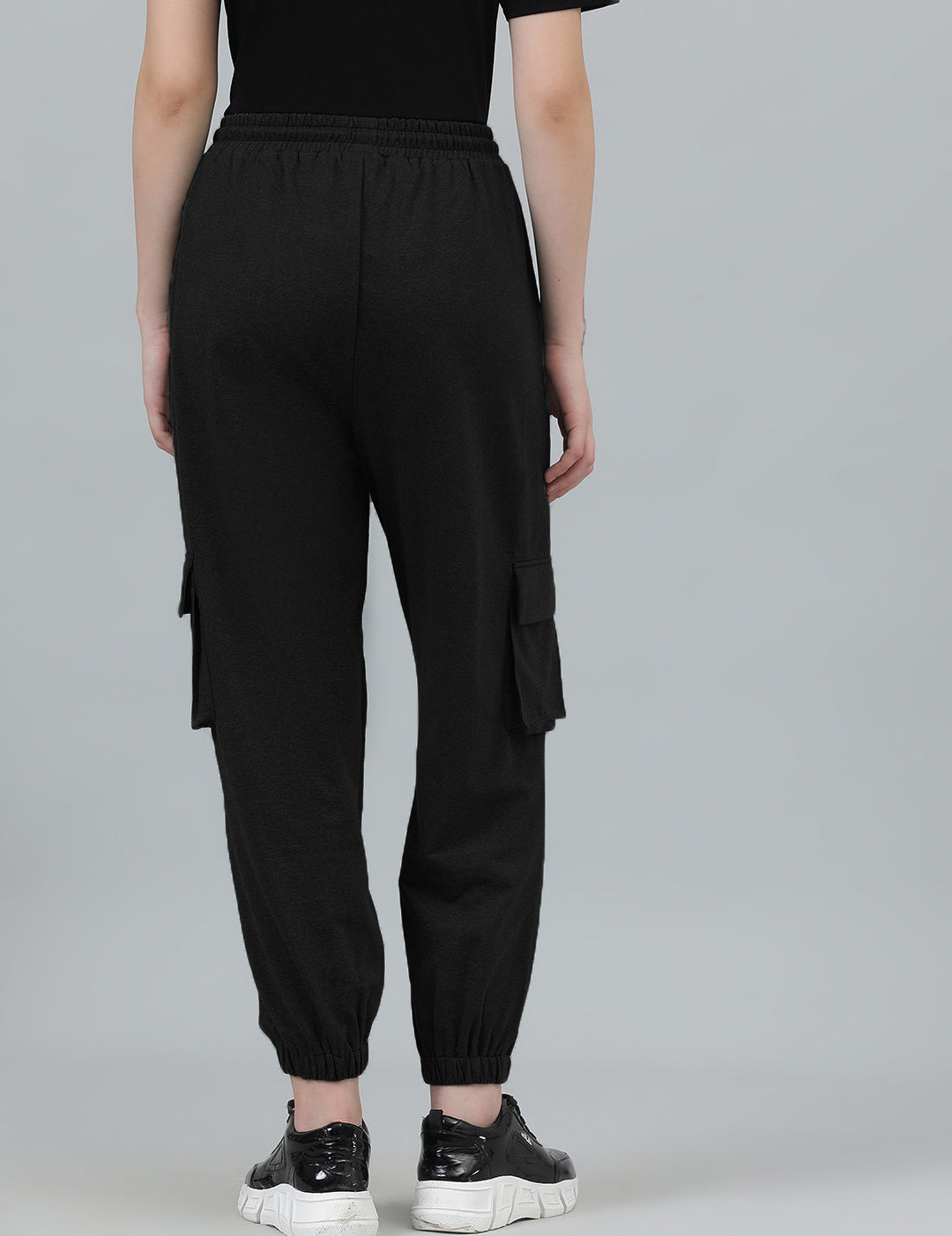 KOTTY Solid Women Black Track Pants 