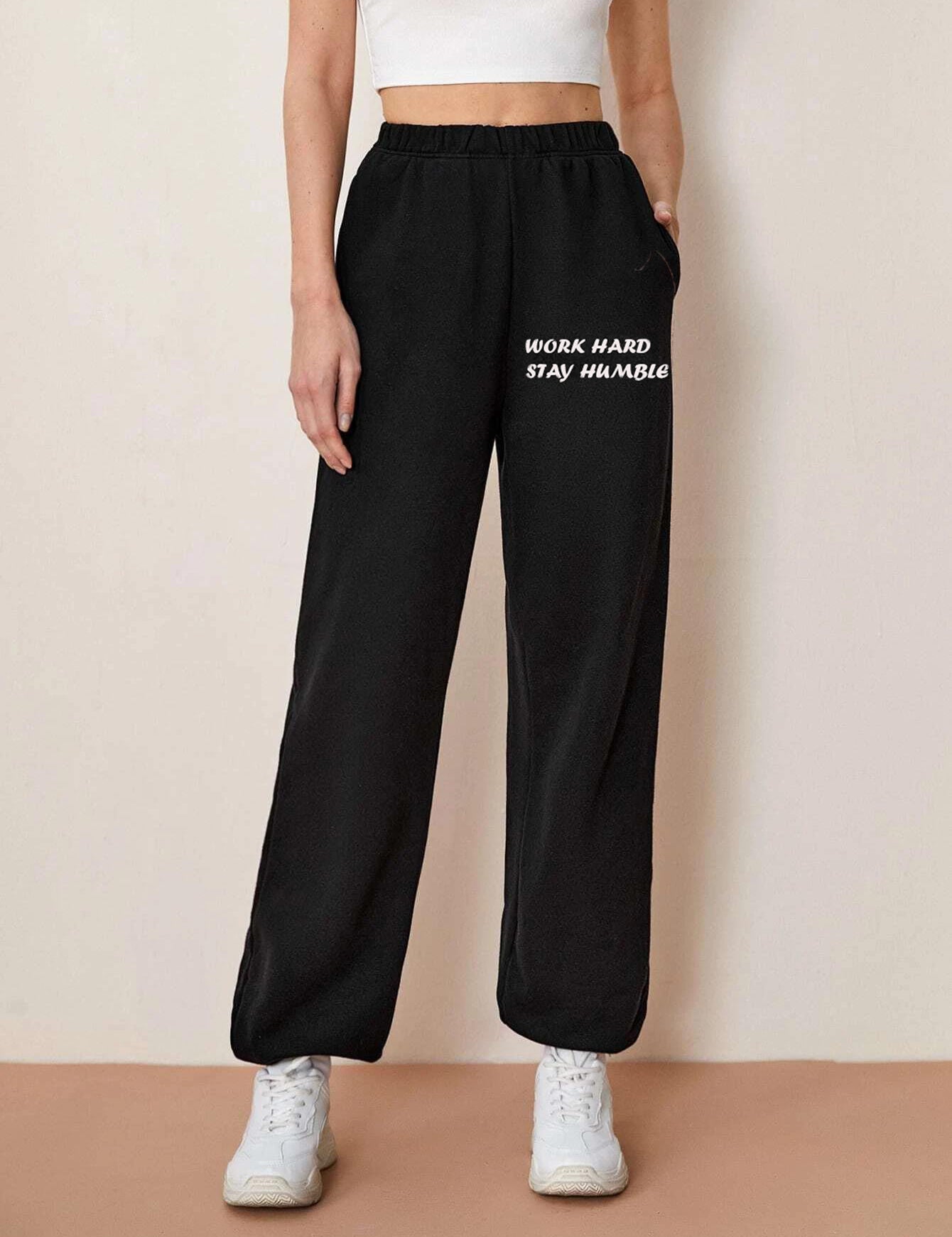 KOTTY Printed Women Black Track Pants 