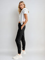 KOTTY Solid Women Black Track Pants 