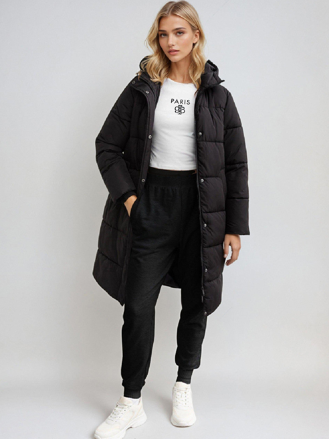 KOTTY Solid Women Black Track Pants 