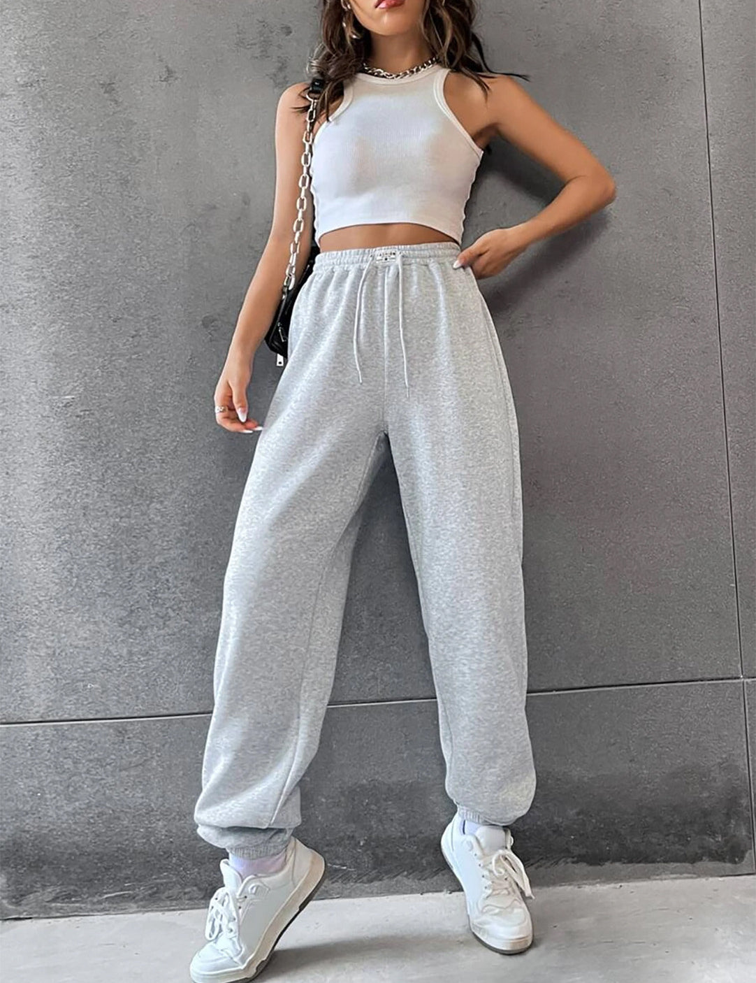 KOTTY Solid Women Grey Track Pants 