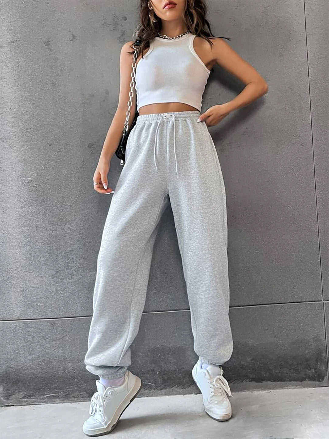 KOTTY Solid Women Grey Track Pants 