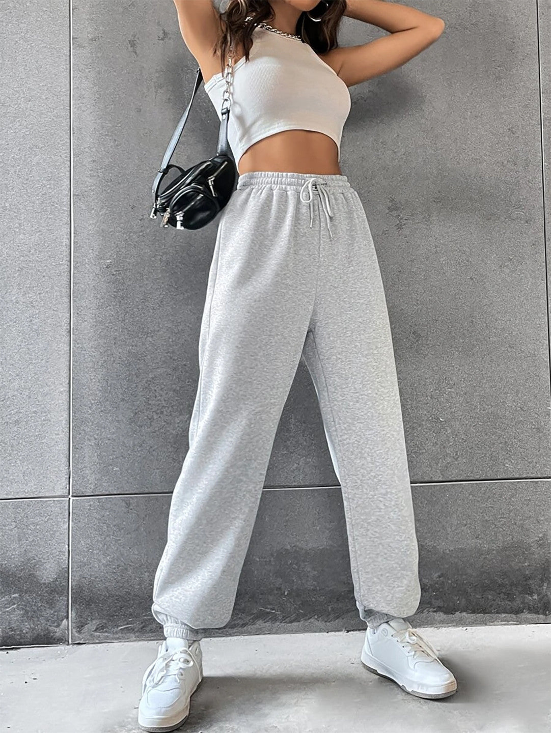 KOTTY Solid Women Grey Track Pants 
