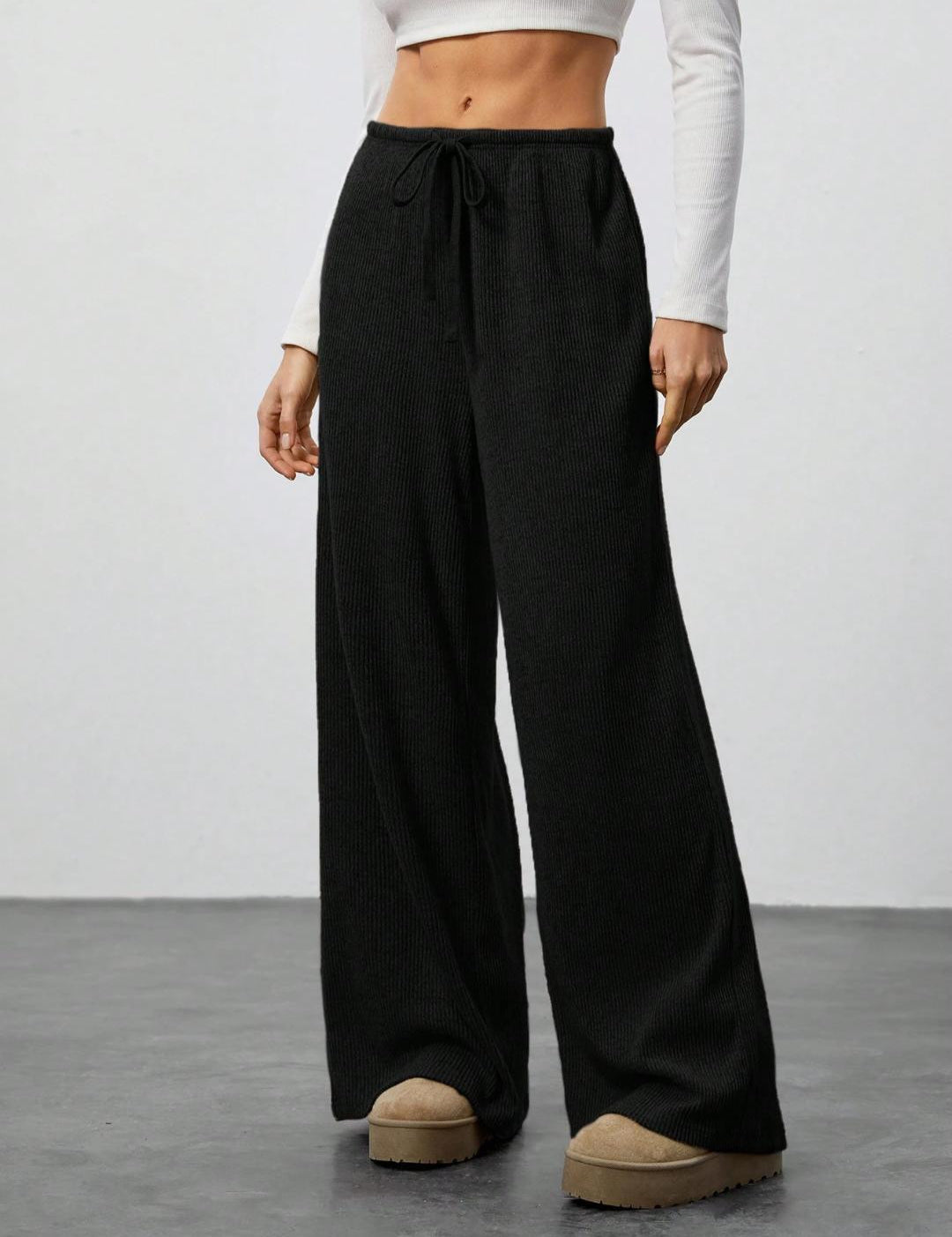 KOTTY Solid Women Black Track Pants 