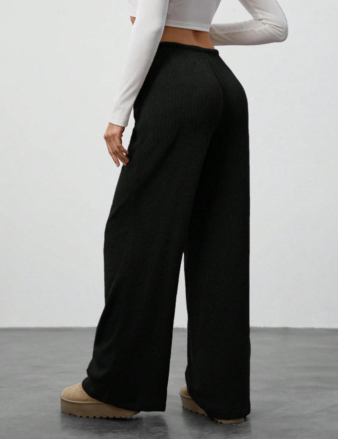 KOTTY Solid Women Black Track Pants 