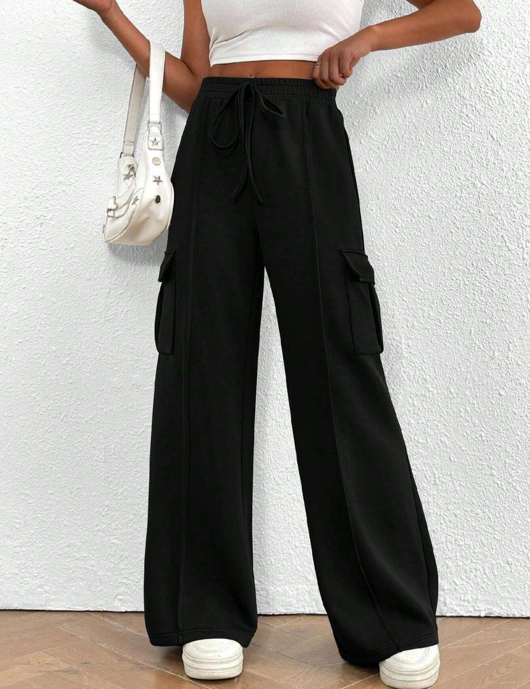 KOTTY Solid Women Black Track Pants 
