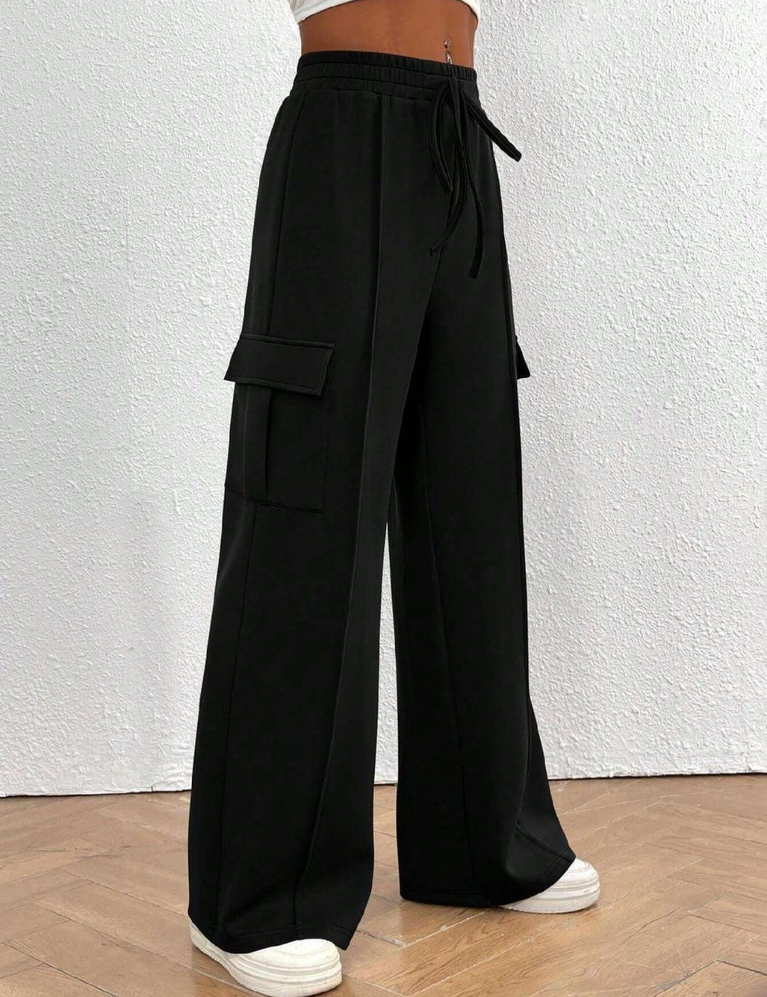 KOTTY Solid Women Black Track Pants 