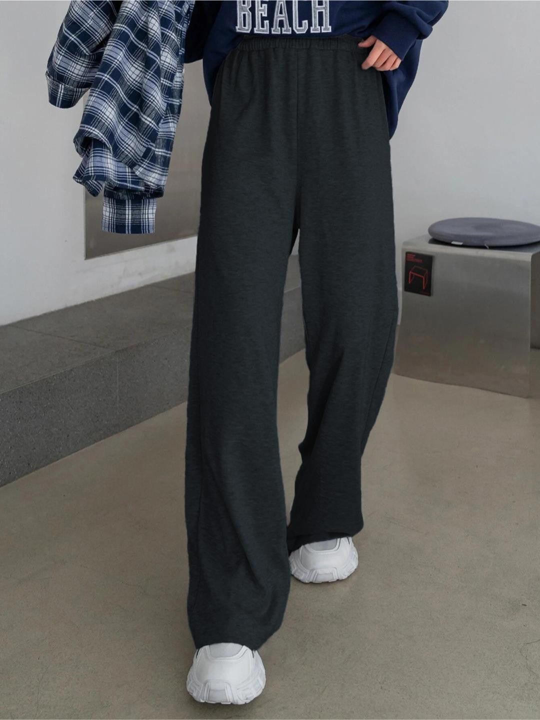 KOTTY Solid Women Black Track Pants 