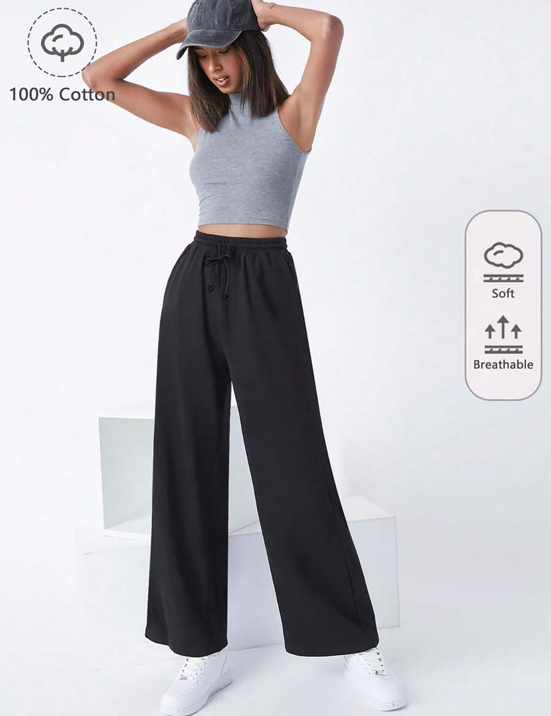 KOTTY Solid Women Black Track Pants 