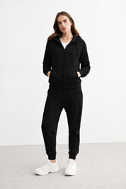 Women's Black Joggers Tracksuit Set