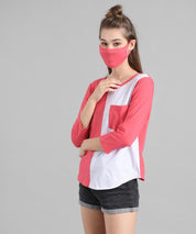 KOTTY Women's T-shirt With Mask