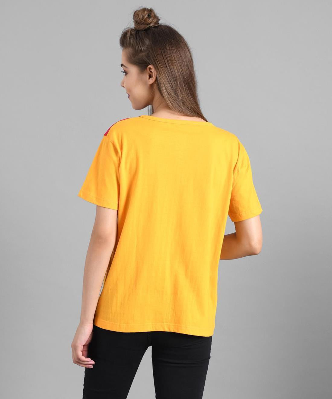 KOTTY Colorblock Women Round Neck Multicolor T-Shirt 