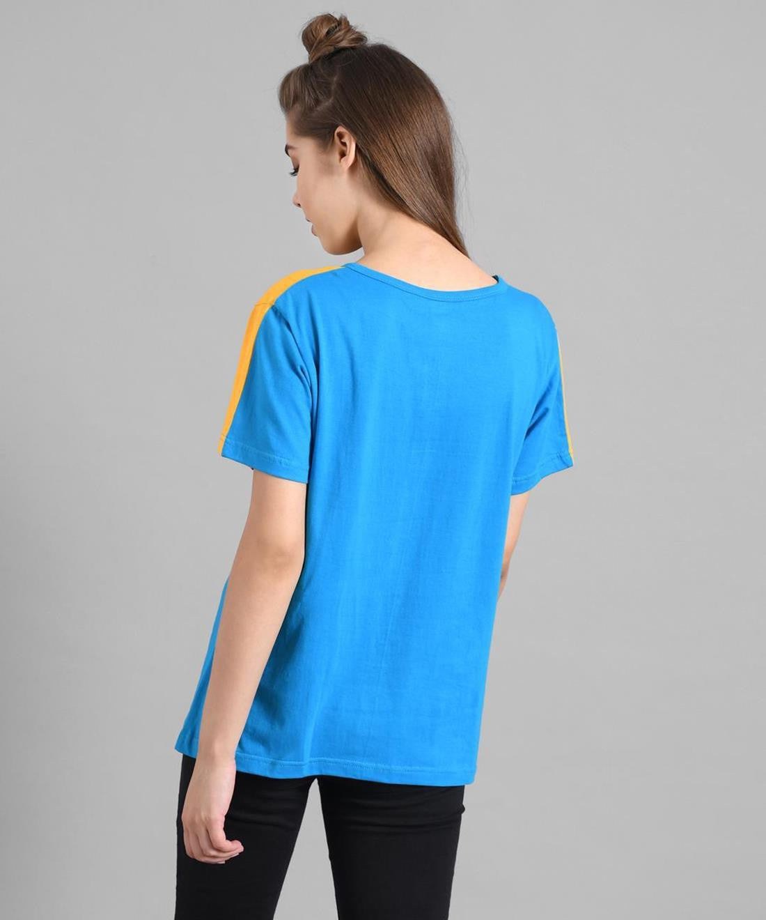 KOTTY Colorblock Women Round Neck Multicolor T-Shirt 